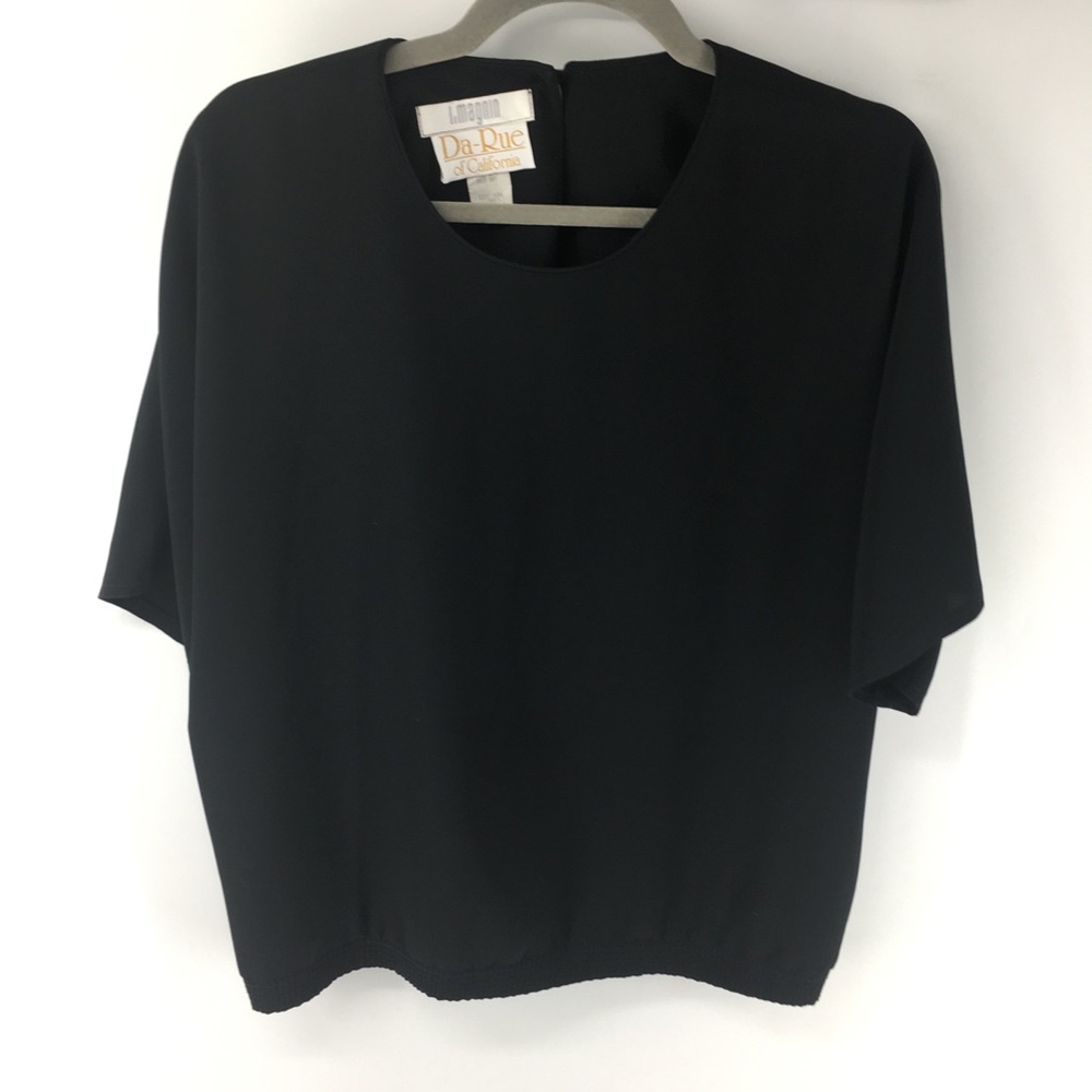 l. Magnum Da-Rue Of California Black Blouse